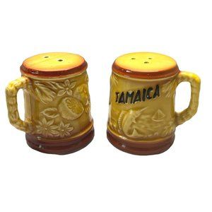 Jamaica Salt and Pepper Shaker Set 2.25" Tall Souvenir Mug Stein Style